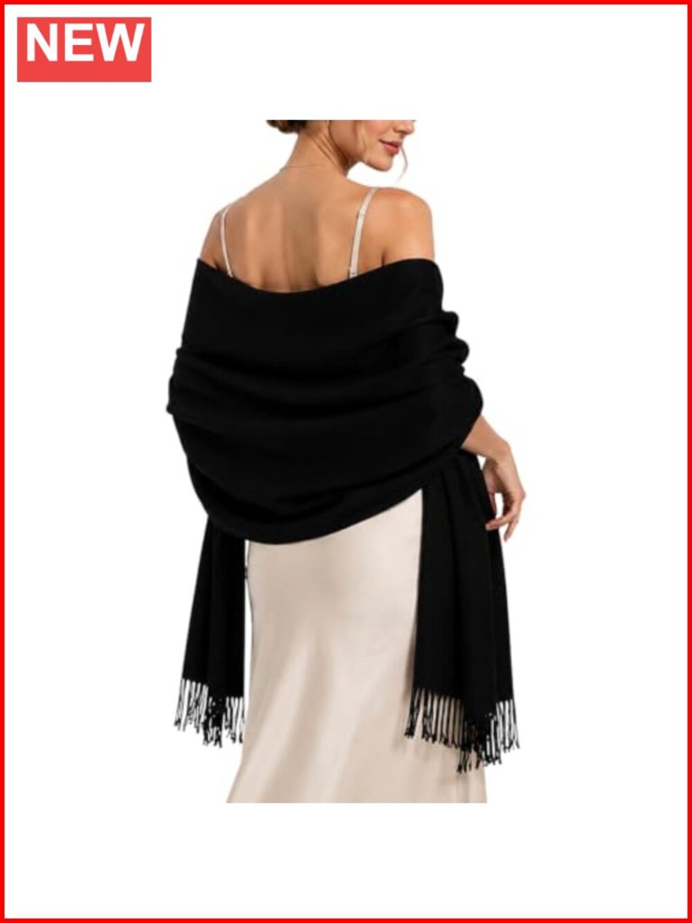 Fringe Shawl Wrap Pashmina Scarf Wedding Evening Women